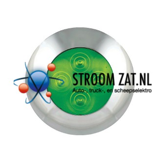 Led Interieurverlichting groen met chromen rand rond 75 12V